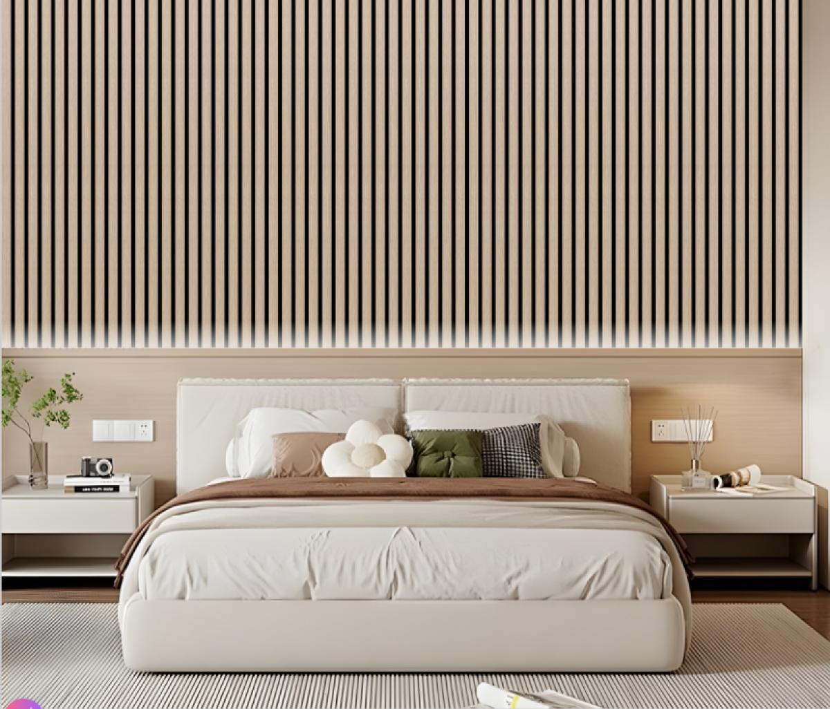 Wall Panel 02WA - Oak - Acoustic - 280cm - (1 pack / 3pcs) — Slat & Acoustic Panels handmade to order by Langham Furniture, image 1 of 4