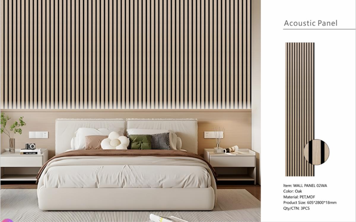 Wall Panel 02WA - Oak - Acoustic - 280cm - (1 pack / 3pcs) — Slat & Acoustic Panels handmade to order by Langham Furniture, image 3 of 4