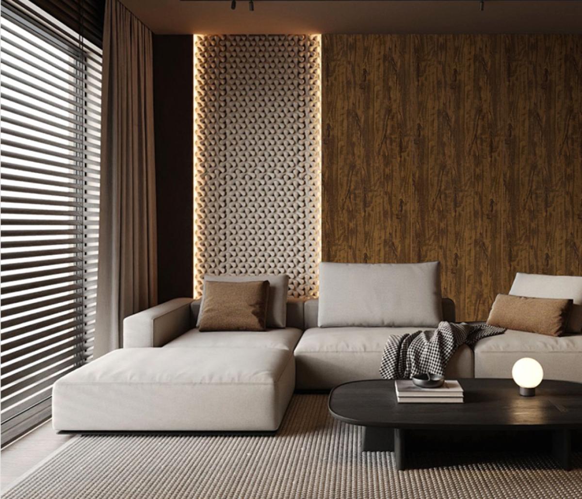 Wall Panel 07W - Walnut - Wall Board - 240cm - (1 pack / 4pcs) — Slat & Acoustic Panels handmade to order by Langham Furniture, image 1 of 5