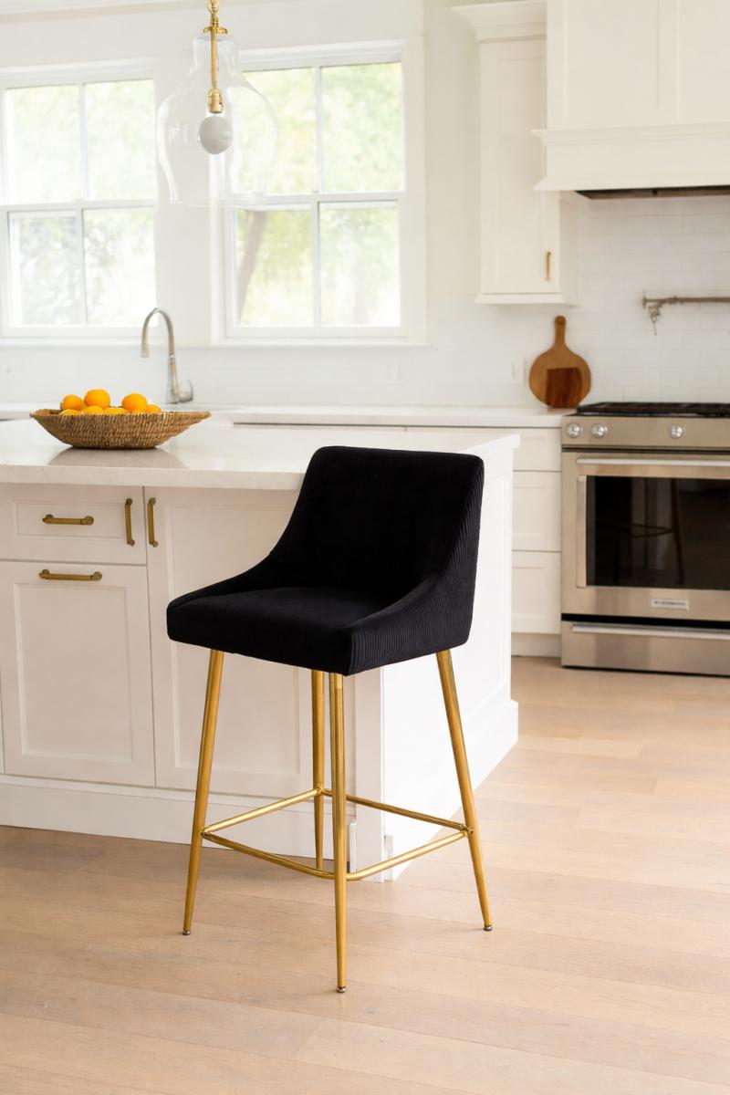 G-Milan Stool (Gold Legs) — Bar Stools handmade to order by Langham Furniture, image 1 of 17