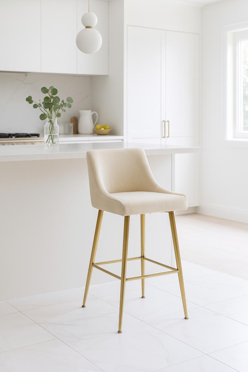 G-Milan Stool (Gold Legs) — Bar Stools handmade to order by Langham Furniture, image 13 of 17