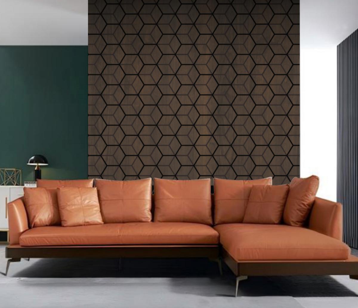 Wall Panel 08T - Walnut - Blocks - 240cm - (1 pack / 4pcs) — Slat & Acoustic Panels handmade to order by Langham Furniture, image 1 of 4