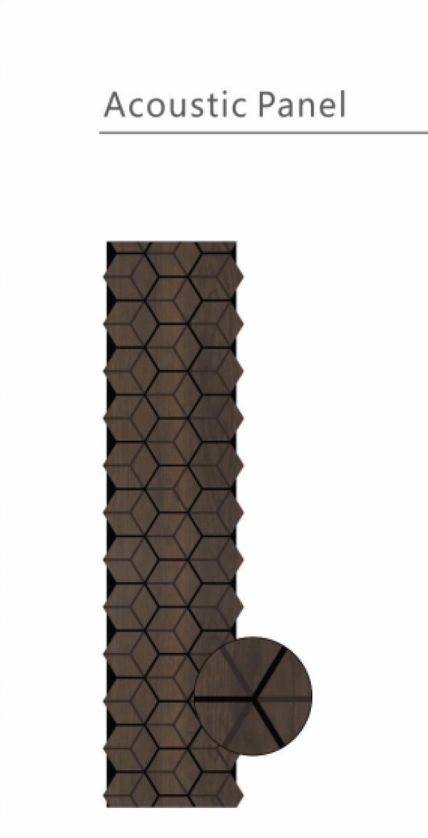 Wall Panel 08T - Walnut - Blocks - 240cm - (1 pack / 4pcs) — Slat & Acoustic Panels handmade to order by Langham Furniture, image 4 of 4