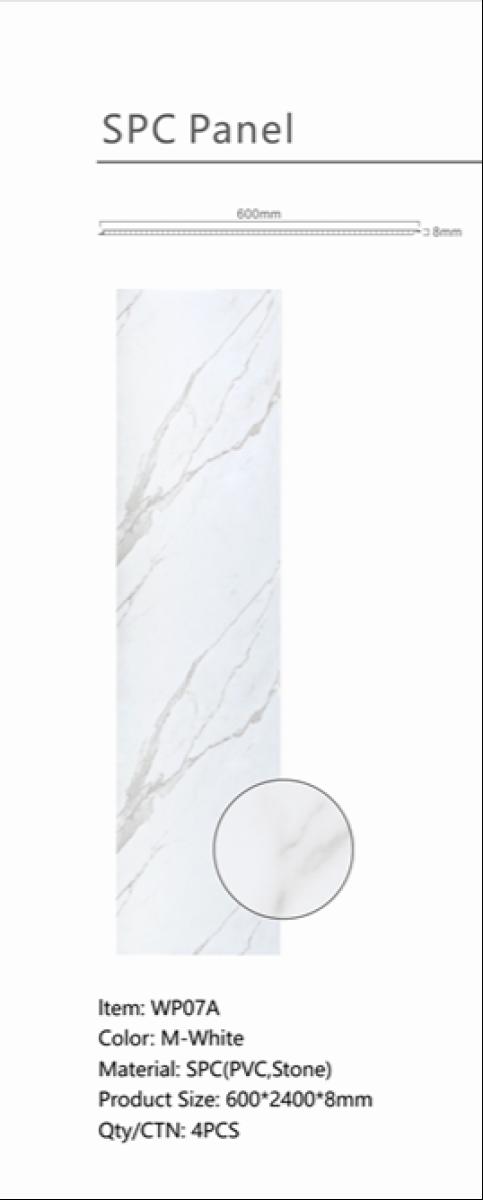 Wall Panel 07A - White Marble - Wall Board - 240cm - (1 pack / 4pcs) — Slat & Acoustic Panels handmade to order by Langham Furniture, image 4 of 5
