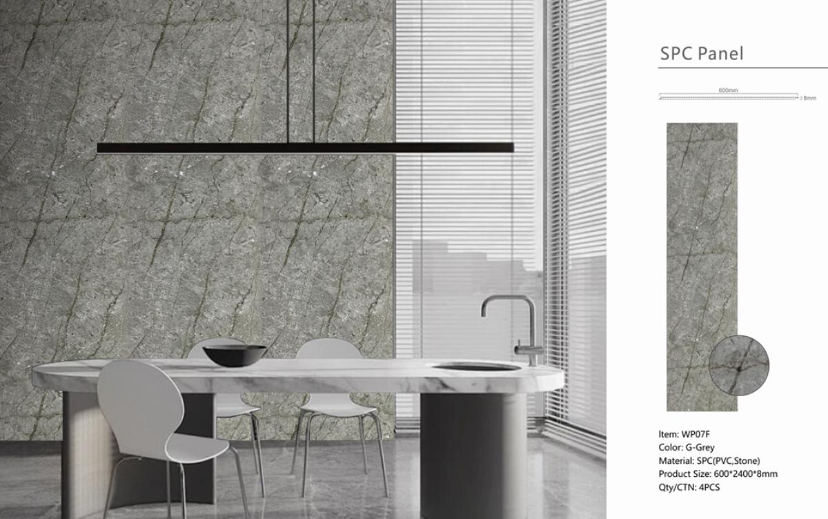Wall Panel 07F - Gold and Grey Marble - Wall Board - 240cm - (1 pack / 4pcs) — Slat & Acoustic Panels handmade to order by Langham Furniture, image 3 of 5