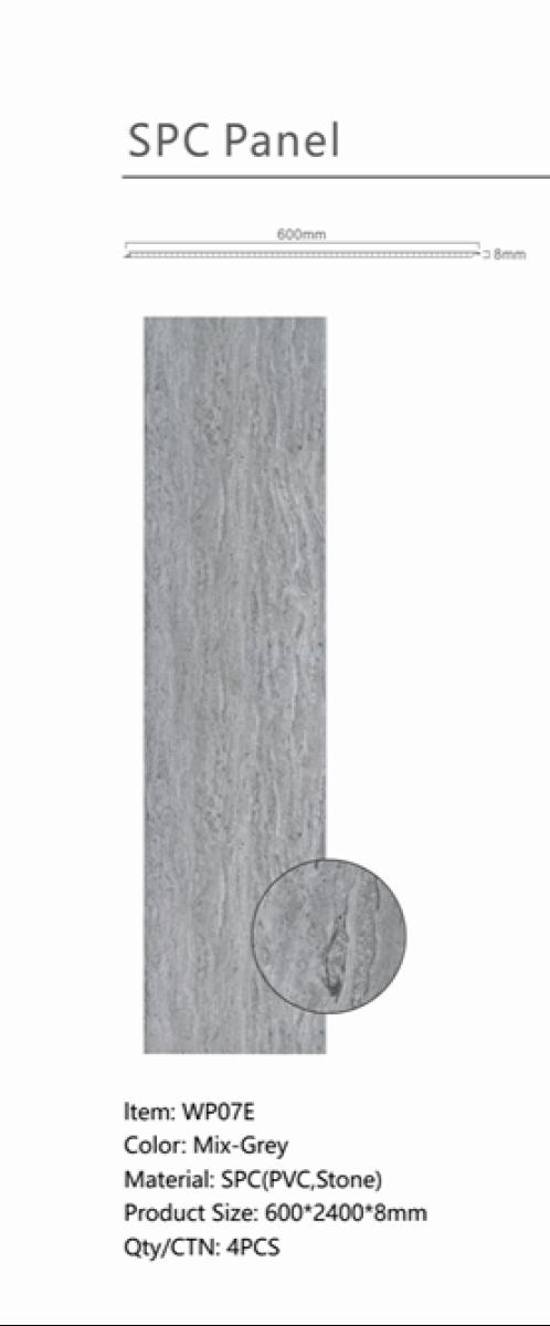Wall Panel 07E - Mix Grey Marble - Wall Board - 240cm - (1 pack / 4pcs) — Slat & Acoustic Panels handmade to order by Langham Furniture, image 4 of 5