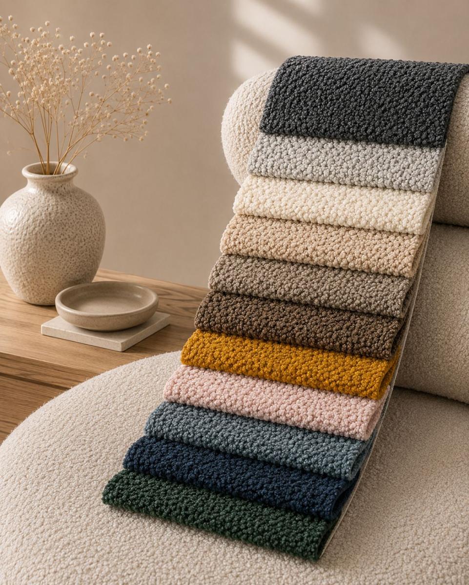Boucle Samples — Fabric Samples handmade to order by Langham Furniture, image 1 of 2