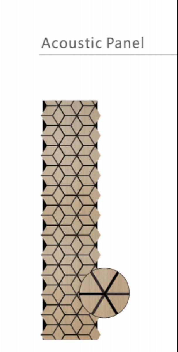Wall Panel 08A - Oak - Blocks - 240cm - (1 pack / 4pcs) — Slat & Acoustic Panels handmade to order by Langham Furniture, image 4 of 4