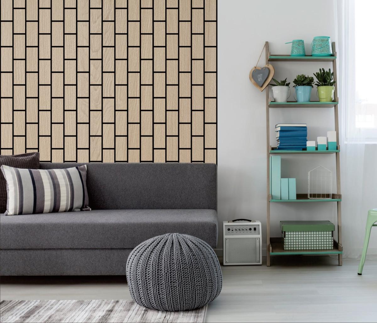 Wall Panel 06A - Oak - Vertical - 240cm - (1 pack / 4pcs) — Slat & Acoustic Panels handmade to order by Langham Furniture, image 1 of 4