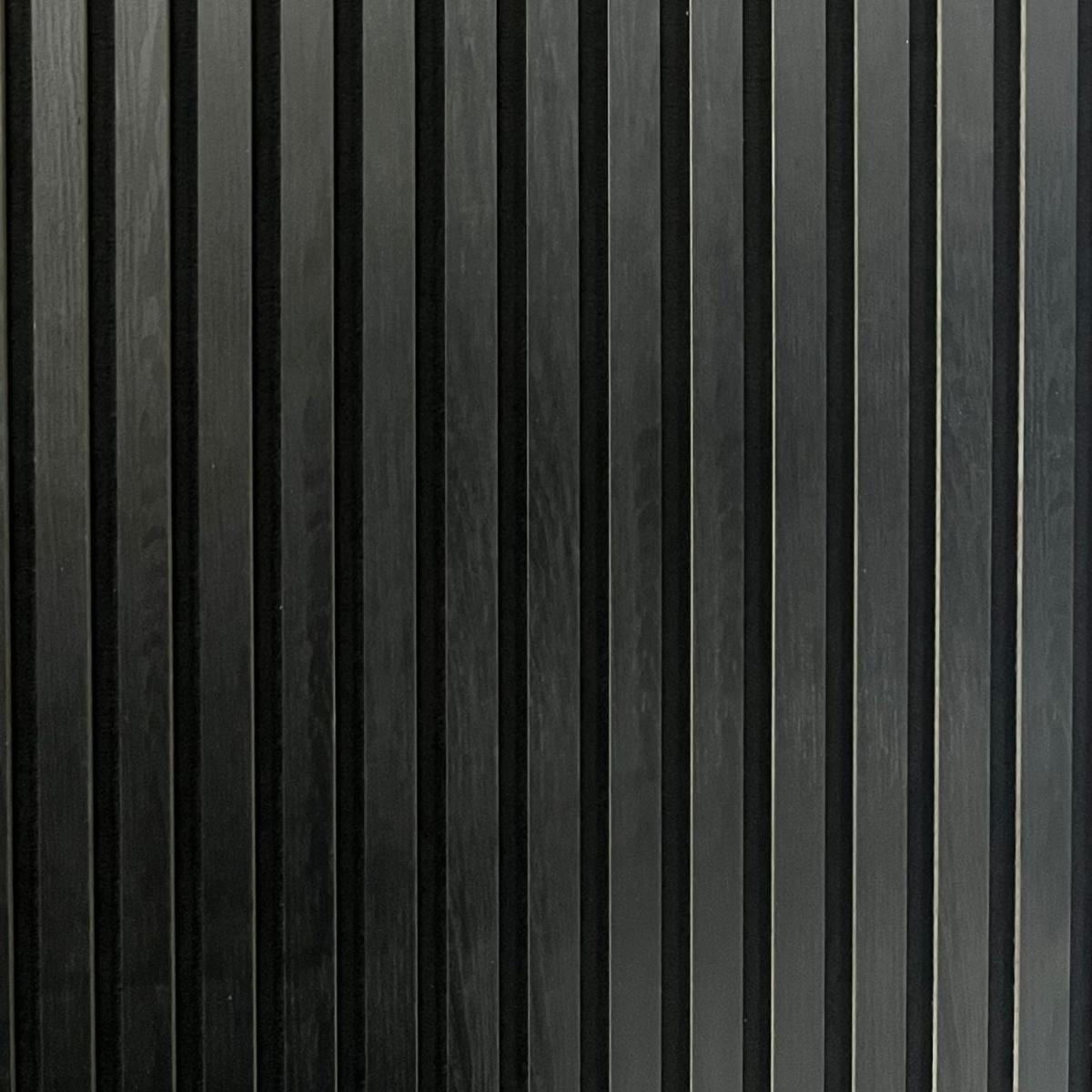 Wall Panel 01E - Black - Acoustic - 240cm - (1 pack / 4pcs) — Slat & Acoustic Panels handmade to order by Langham Furniture, image 2 of 3