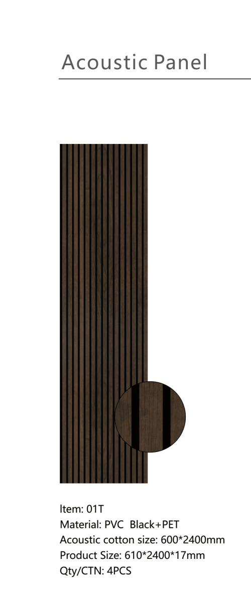 Wall Panel 01T - Walnut - Acoustic - 240cm - (1 pack / 4pcs) — Slat & Acoustic Panels handmade to order by Langham Furniture, image 3 of 4