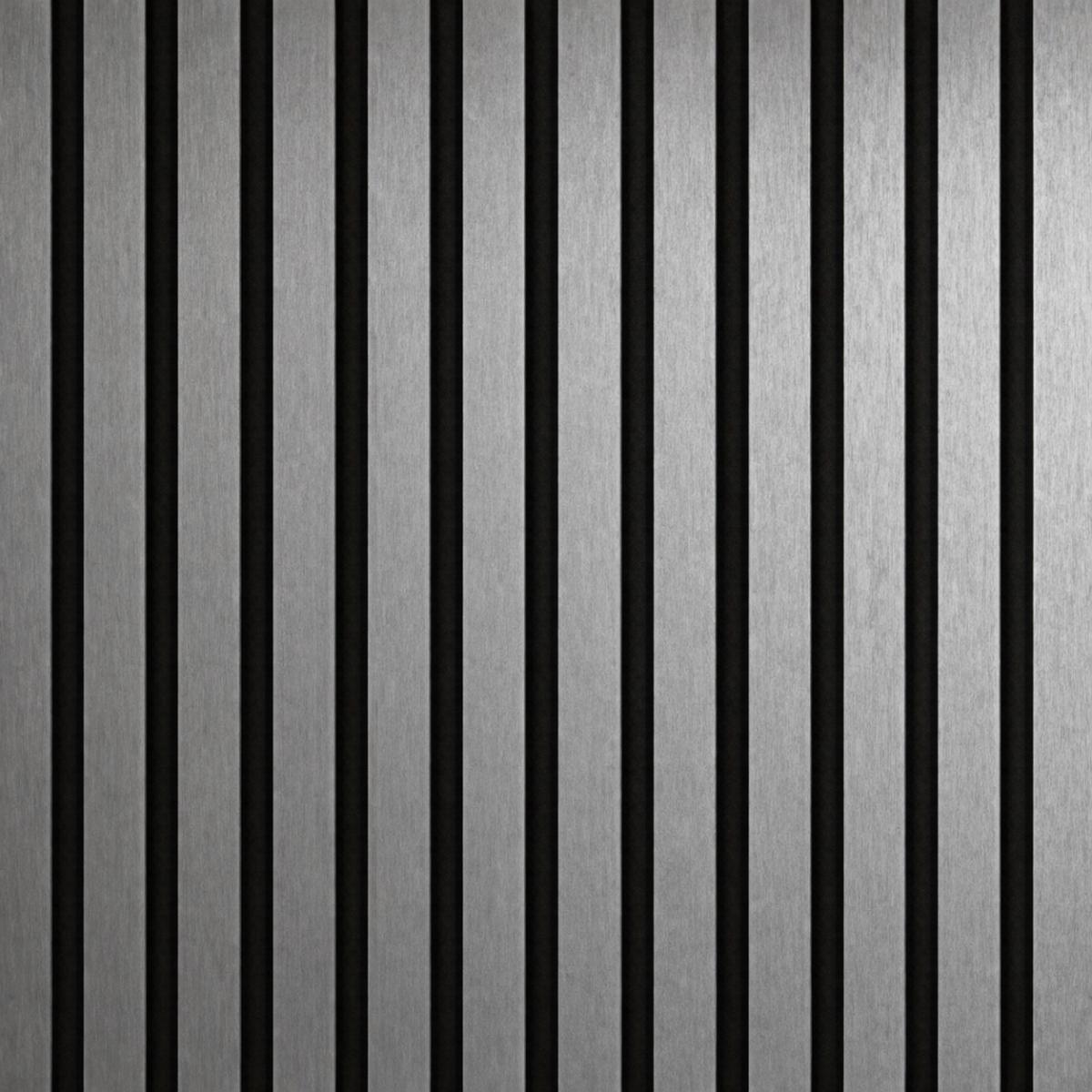 Wall Panel 01WJ - Metallic Dark Grey - Acoustic - 240cm - (1 pack / 4pcs) — Slat & Acoustic Panels handmade to order by Langham Furniture, image 2 of 5