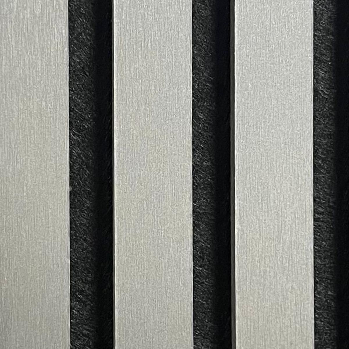 Wall Panel 01WJ - Metallic Dark Grey - Acoustic - 240cm - (1 pack / 4pcs) — Slat & Acoustic Panels handmade to order by Langham Furniture, image 3 of 5
