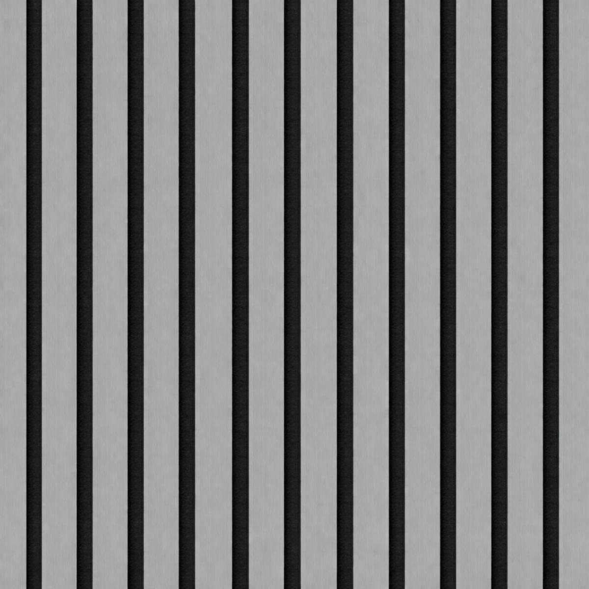 Wall Panel 01WH - Metallic Light Grey - Acoustic - 240cm - (1 pack / 4pcs) — Slat & Acoustic Panels handmade to order by Langham Furniture, image 2 of 6