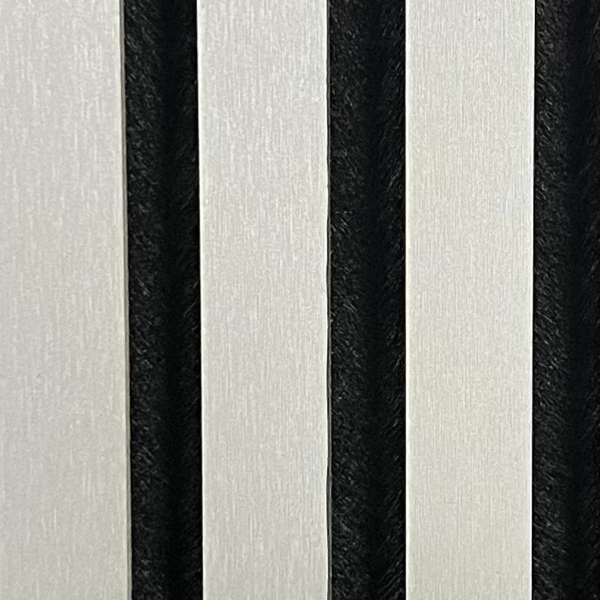 Wall Panel 01WH - Metallic Light Grey - Acoustic - 240cm - (1 pack / 4pcs) — Slat & Acoustic Panels handmade to order by Langham Furniture, image 4 of 6