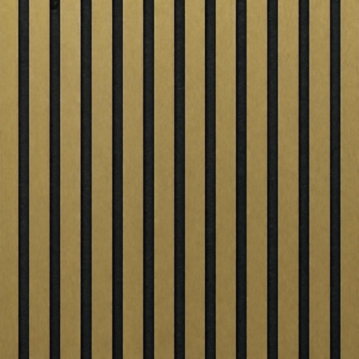 Wall Panel 01WG - Metallic Gold - Acoustic - 240cm - (1 pack / 4pcs) — Slat & Acoustic Panels handmade to order by Langham Furniture, image 2 of 6