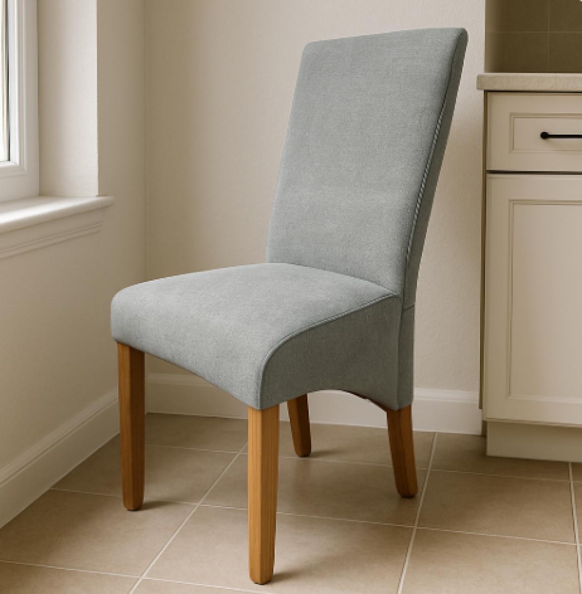Berry Fabric Chair (Oak Legs) — Dining Chairs handmade to order by Langham Furniture, image 1 of 12