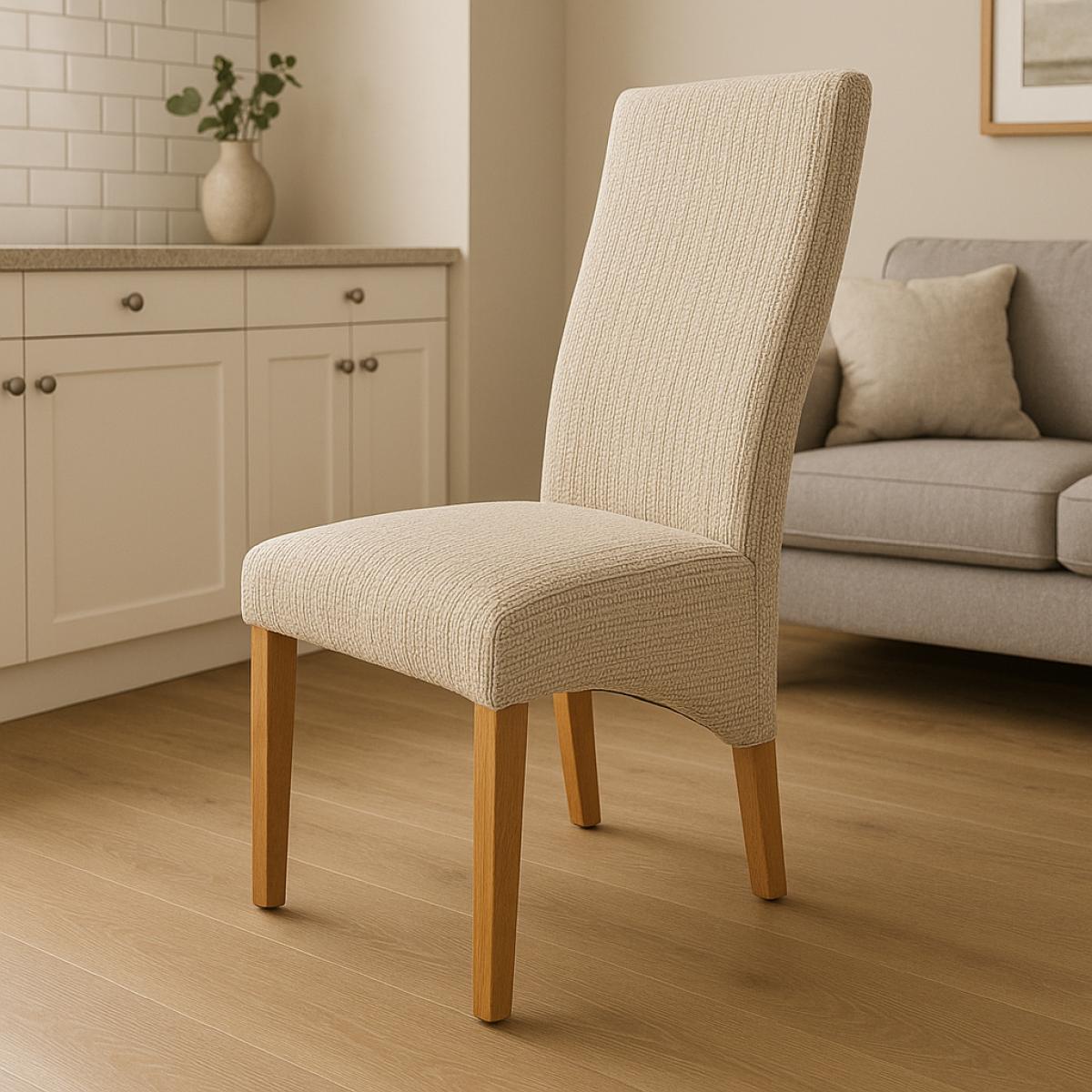 Berry Fabric Chair (Oak Legs) — Dining Chairs handmade to order by Langham Furniture, image 7 of 12