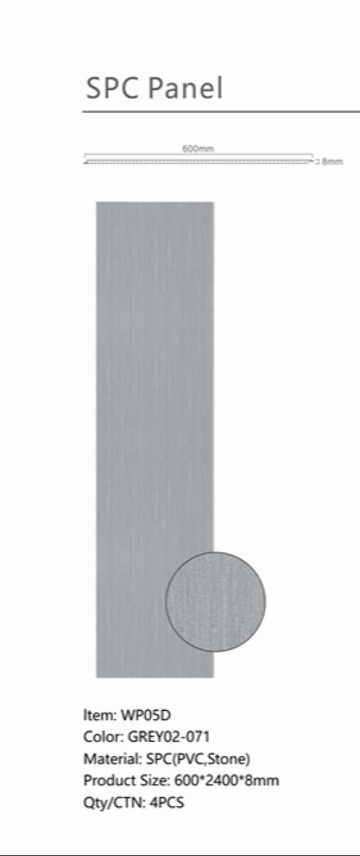 Wall Panel 05D - Dark grey - PVC - 240cm - (1 pack / 4pcs) — Slat & Acoustic Panels handmade to order by Langham Furniture, image 4 of 5