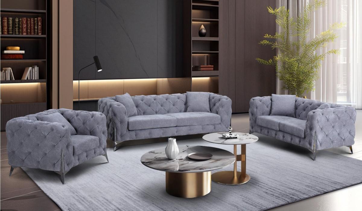 Paris Grey Sofa (3+2+1) — Sofas handmade to order by Langham Furniture, image 1 of 10