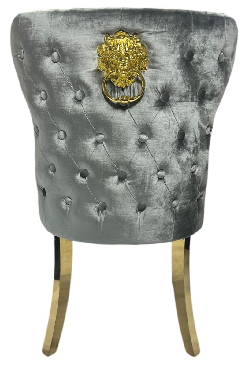 G-Lewis Chair (Lion Knocker/Gold Legs) — Dining Chairs handmade to order by Langham Furniture, image 2 of 12