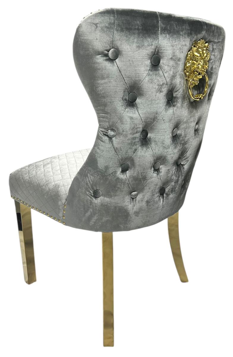 G-Lewis Chair (Lion Knocker/Gold Legs) — Dining Chairs handmade to order by Langham Furniture, image 4 of 12
