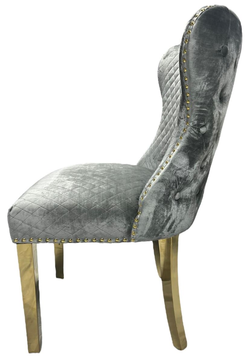 G-Lewis Chair (Lion Knocker/Gold Legs) — Dining Chairs handmade to order by Langham Furniture, image 5 of 12