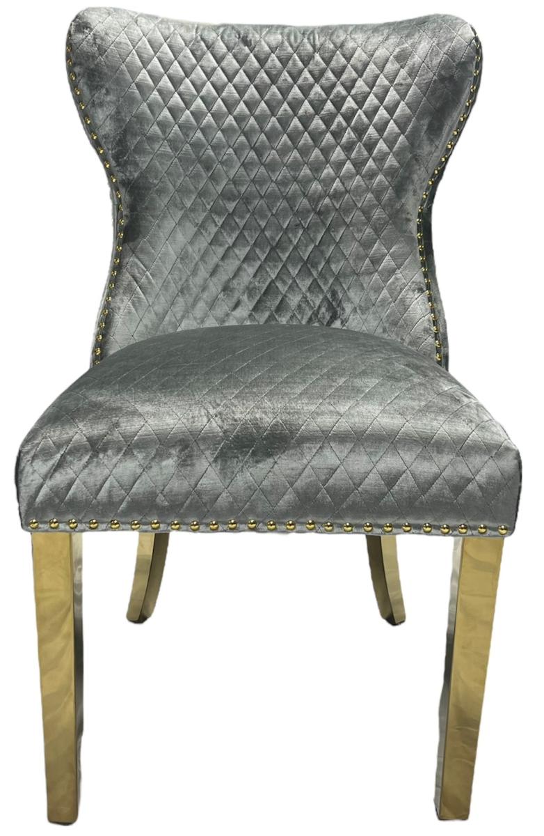 G-Lewis Chair (Lion Knocker/Gold Legs) — Dining Chairs handmade to order by Langham Furniture, image 6 of 12