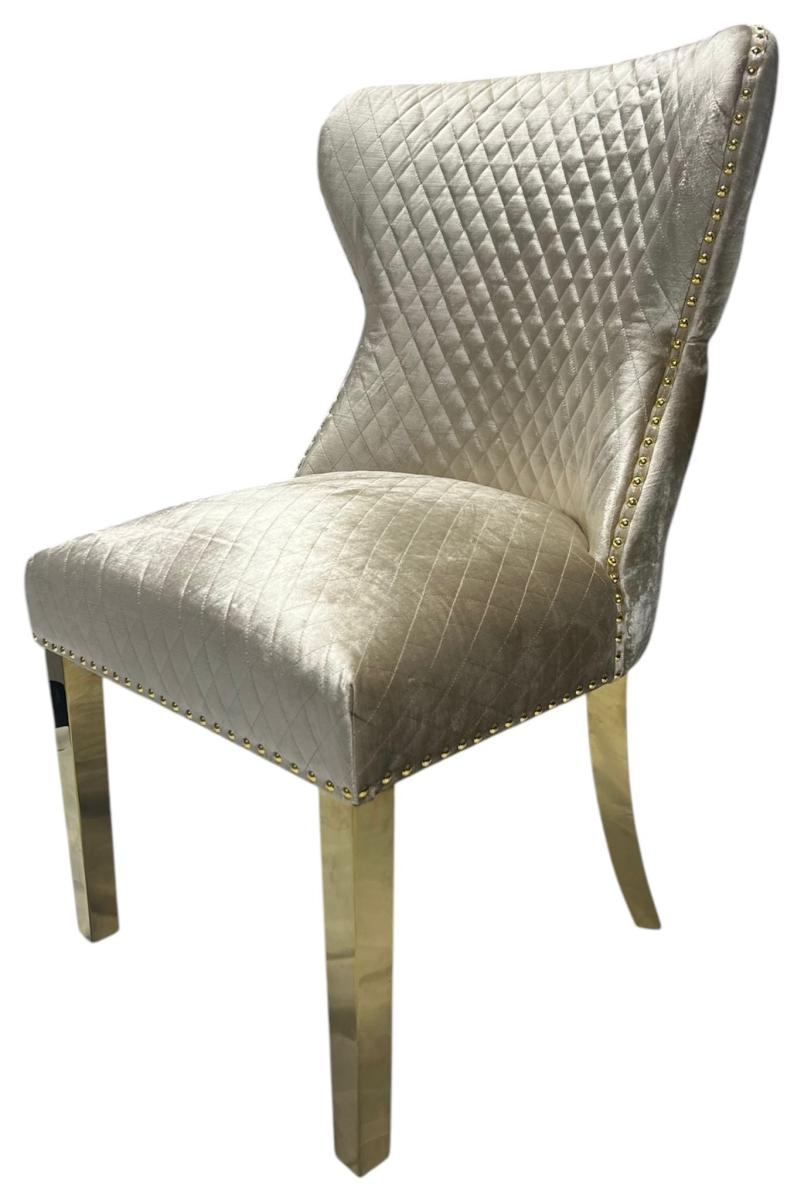 G-Lewis Chair (Lion Knocker/Gold Legs) — Dining Chairs handmade to order by Langham Furniture, image 10 of 12
