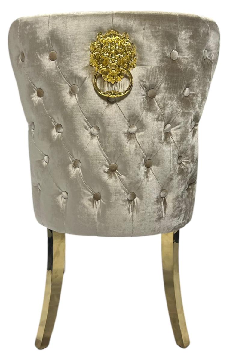 G-Lewis Chair (Lion Knocker/Gold Legs) — Dining Chairs handmade to order by Langham Furniture, image 11 of 12