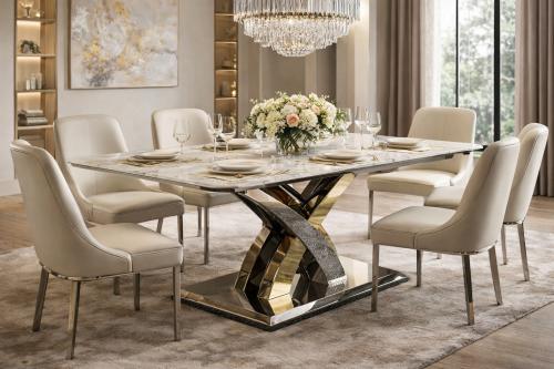 GS-Lucy Dining Table (1.5/1.8m) — Dining Tables handmade to order by Langham Furniture