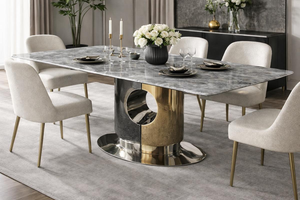 GS-Madrid Dining Table (1.8/2m) — Dining Tables handmade to order by Langham Furniture, image 1 of 9