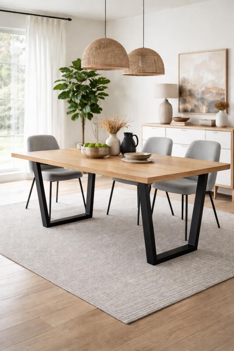 Siena Dining Table (1.5/1.8m) — Dining Tables handmade to order by Langham Furniture, image 1 of 4