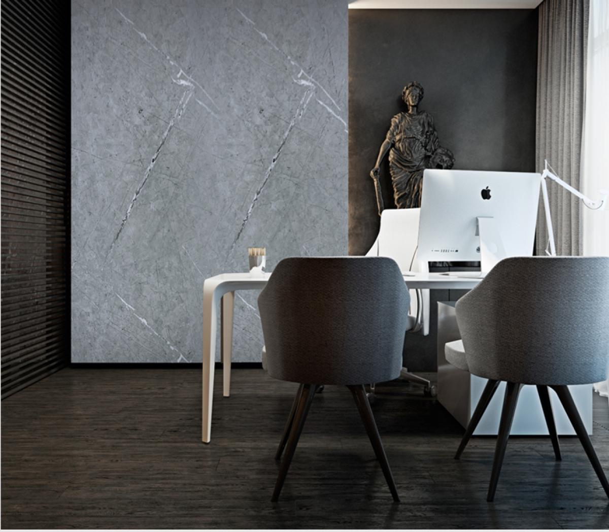 Wall Panel 07B - Grey Marble - Wall Board - 240cm - (1 pack / 4pcs) — Slat & Acoustic Panels handmade to order by Langham Furniture, image 1 of 5