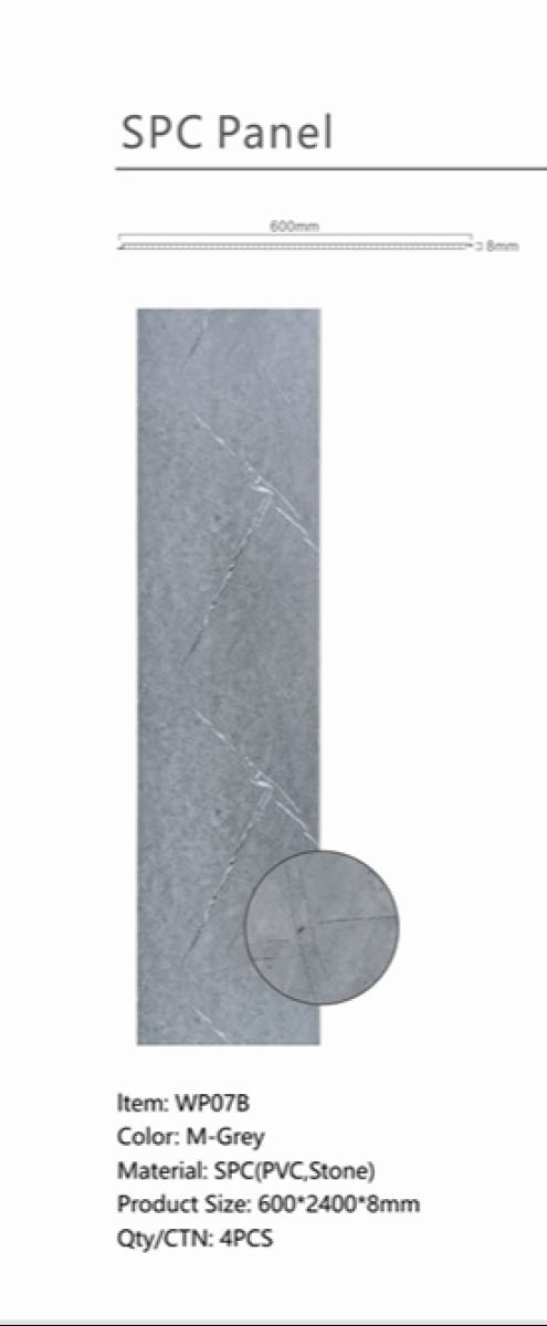 Wall Panel 07B - Grey Marble - Wall Board - 240cm - (1 pack / 4pcs) — Slat & Acoustic Panels handmade to order by Langham Furniture, image 4 of 5