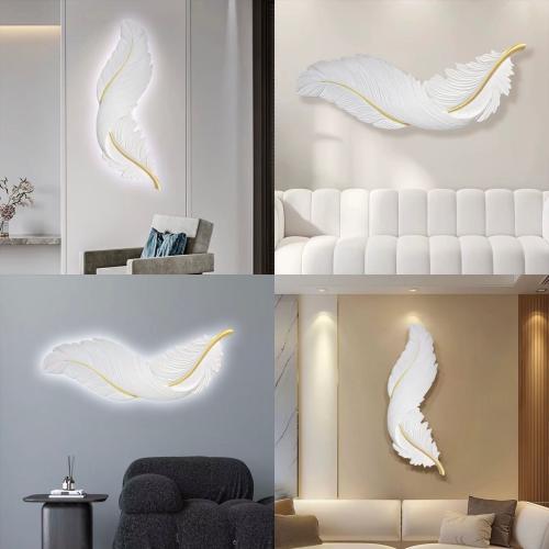 PU651 - Feather Light (White/Warm LED) — Lighting handmade to order by Langham Furniture