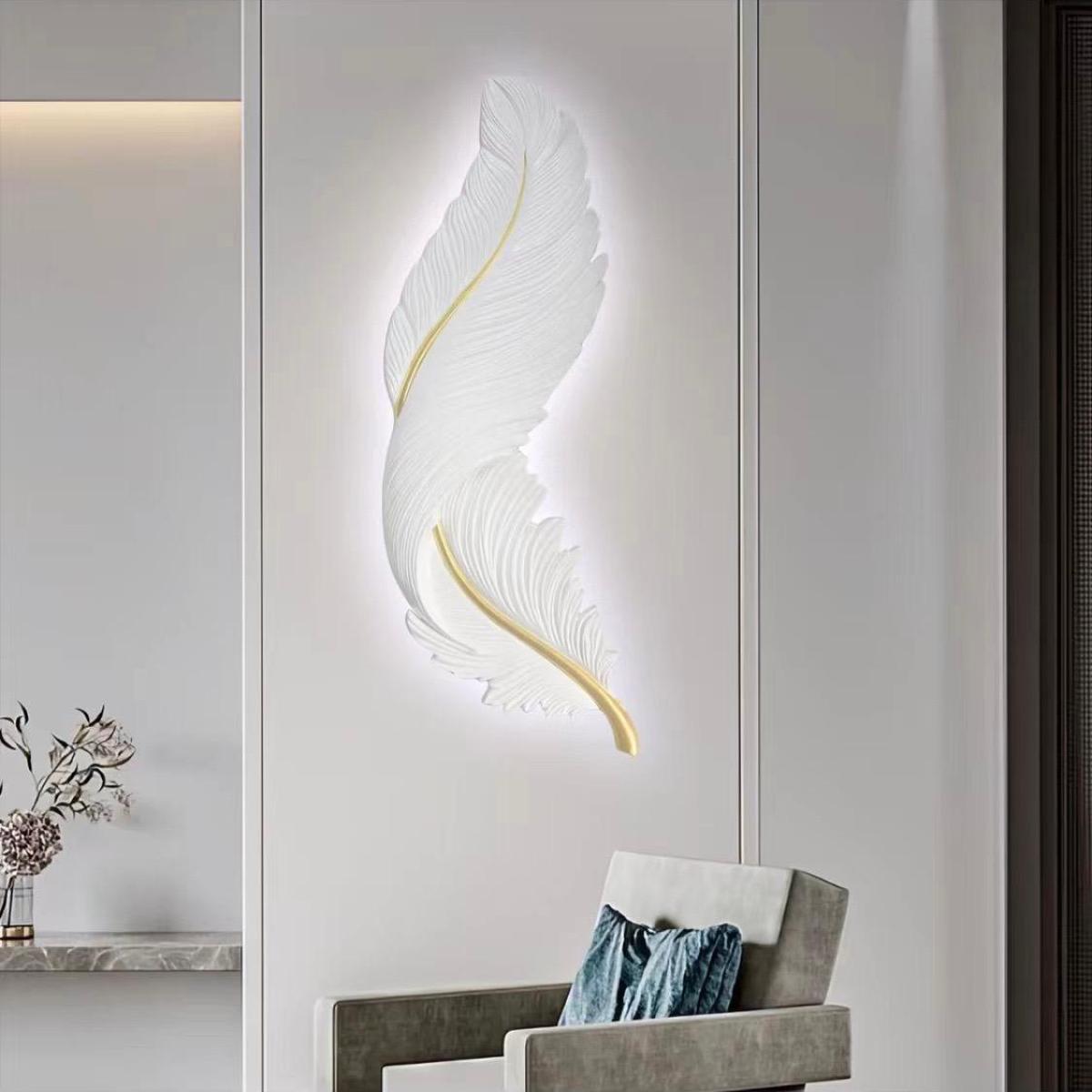 PU651 - Feather Light (White/Warm LED) — Lighting handmade to order by Langham Furniture, image 3 of 5