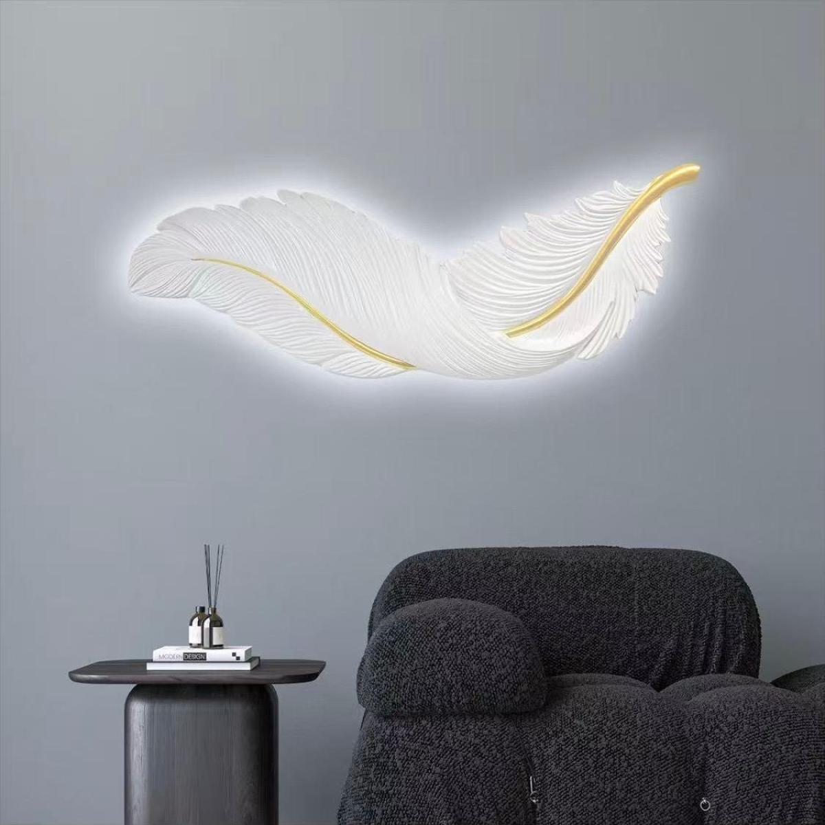 PU651 - Feather Light (White/Warm LED) — Lighting handmade to order by Langham Furniture, image 4 of 5