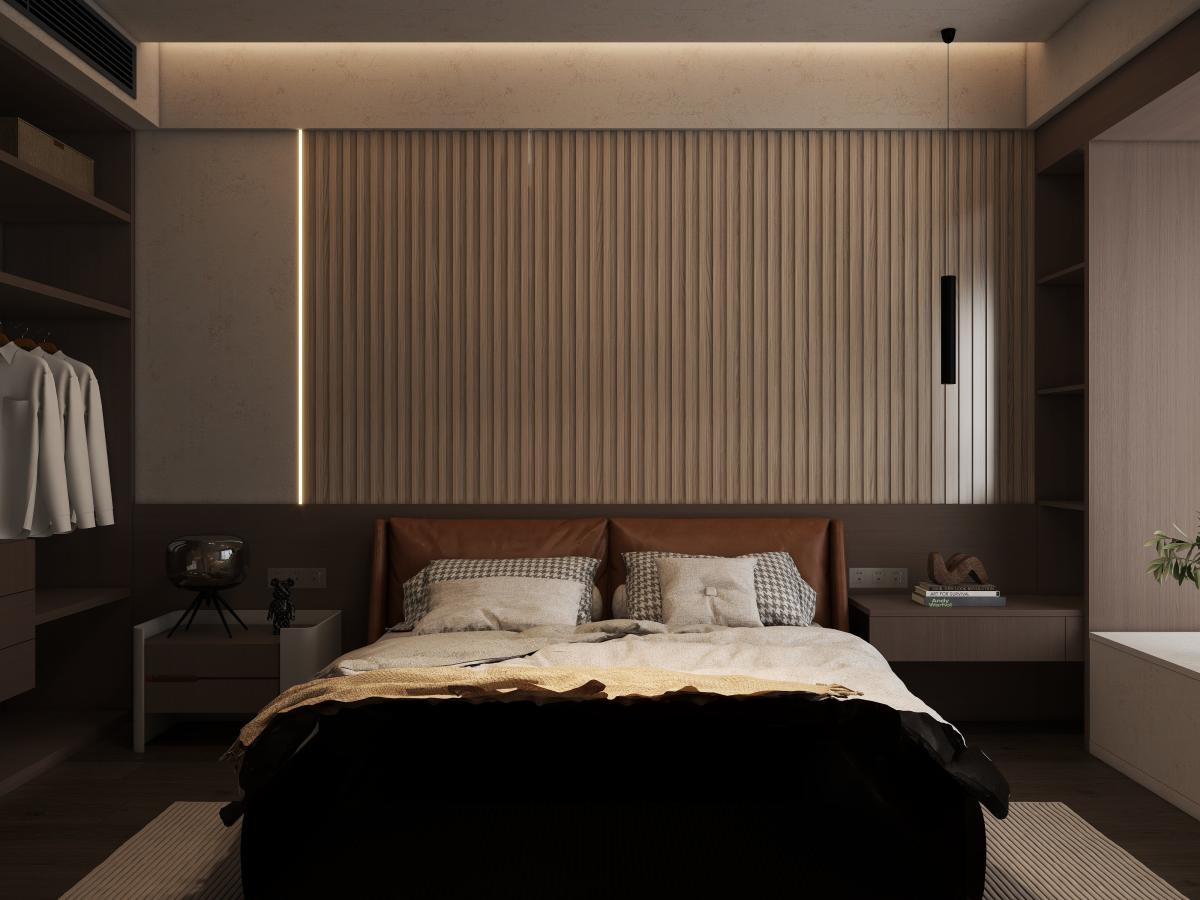Wall Panel 81B - Walnut - Seamless - 240cm - (1 pack / 16pcs) — Slat & Acoustic Panels handmade to order by Langham Furniture, image 1 of 2