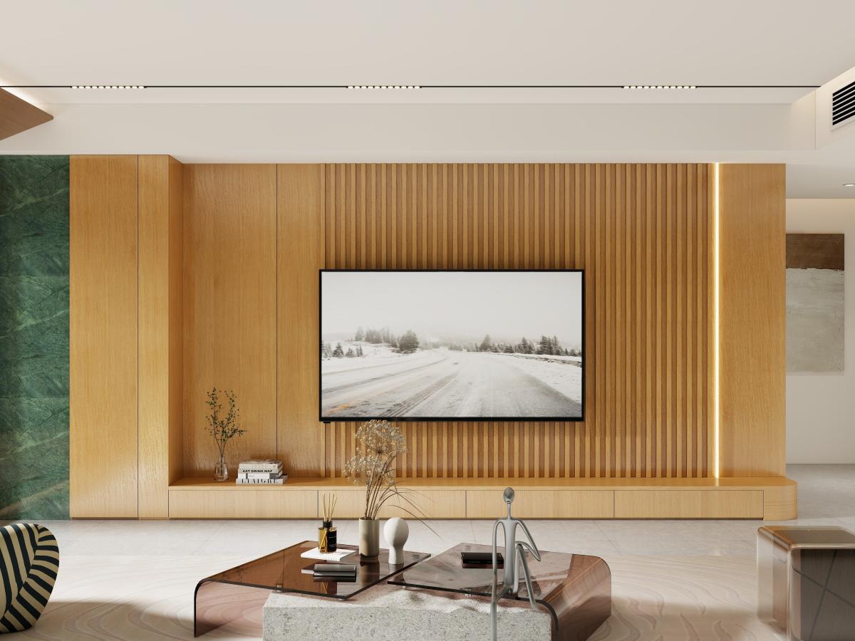 Wall Panel 81A - Oak - Seamless - 240cm - (1 pack / 16pcs) — Slat & Acoustic Panels handmade to order by Langham Furniture, image 1 of 2