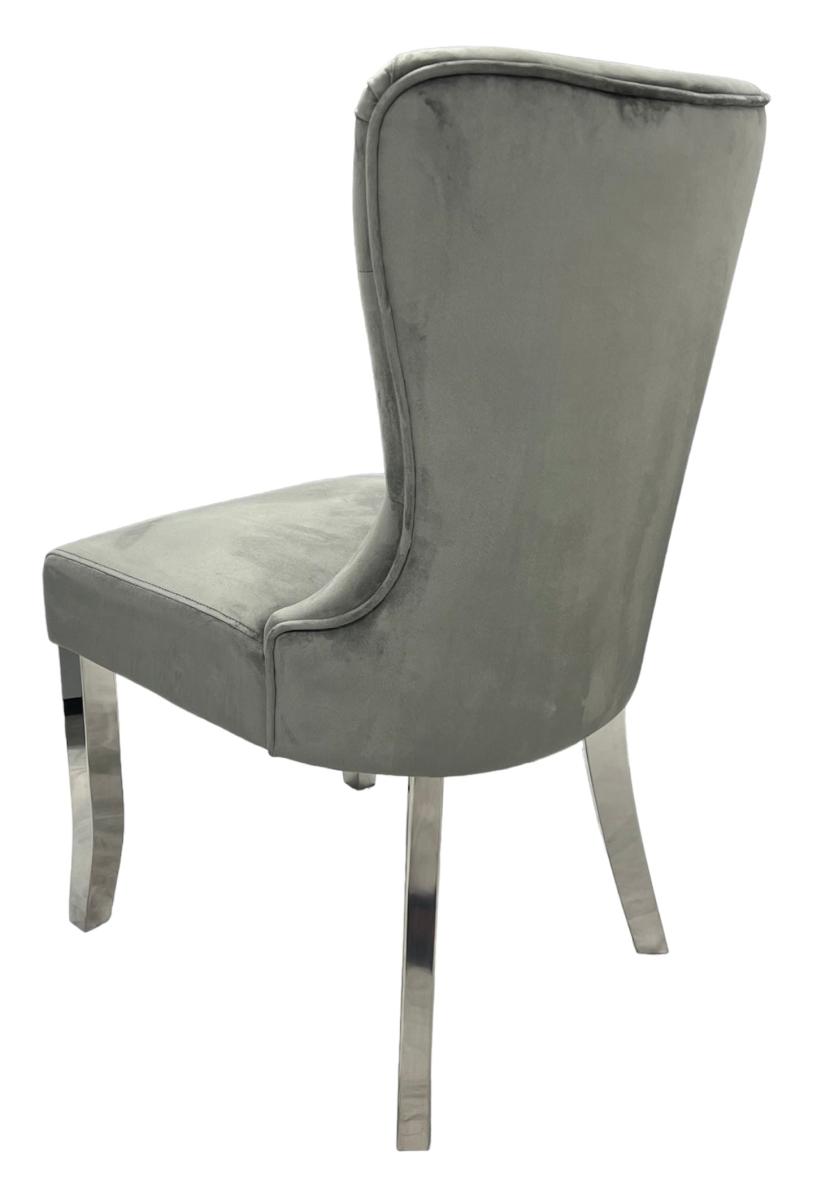 Bentley Dark Grey Chair (Chrome Legs) — Dining Chairs handmade to order by Langham Furniture, image 5 of 6