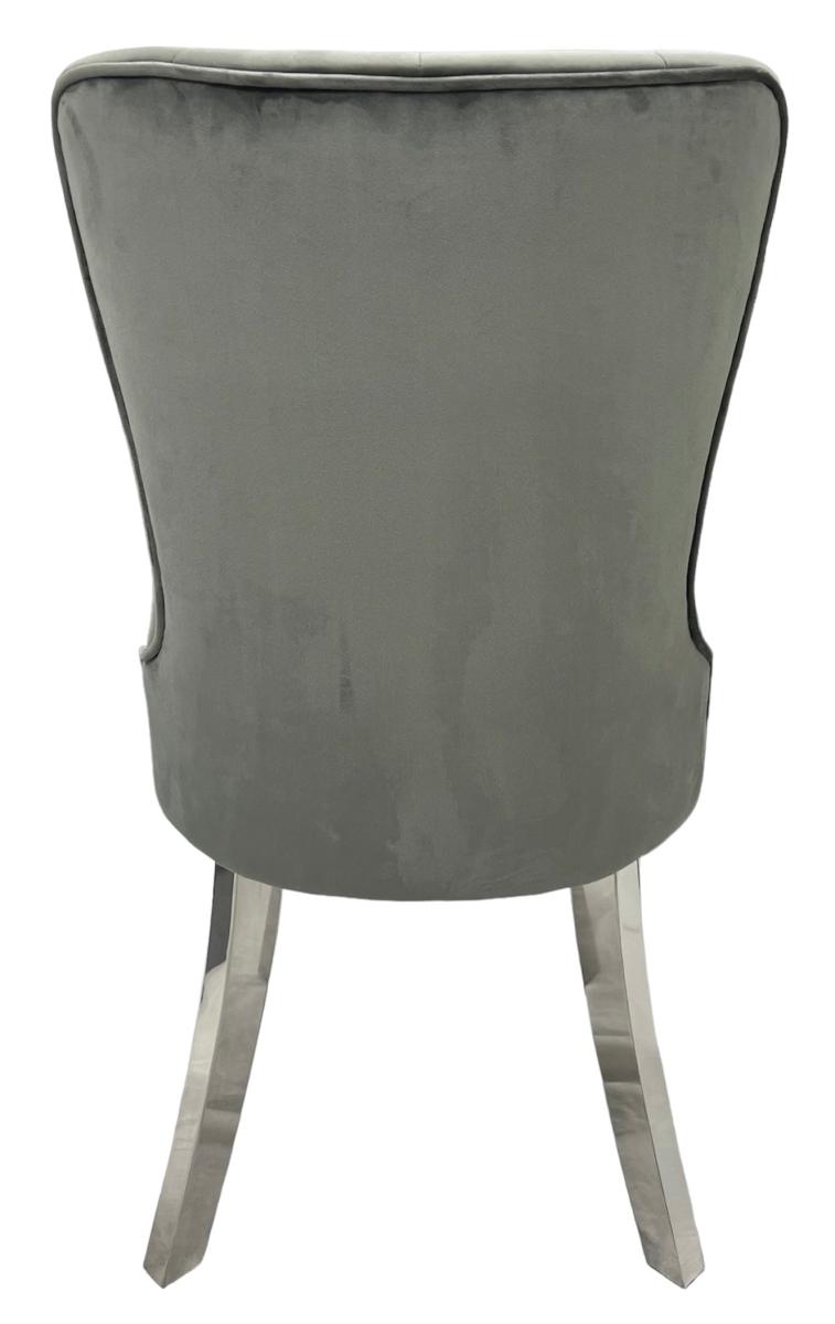 Bentley Dark Grey Chair (Chrome Legs) — Dining Chairs handmade to order by Langham Furniture, image 6 of 6
