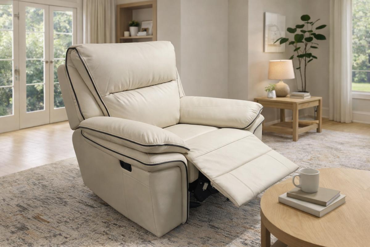 Montana Ivory Recliner Sofa (3+2+1) — Sofas handmade to order by Langham Furniture, image 5 of 7