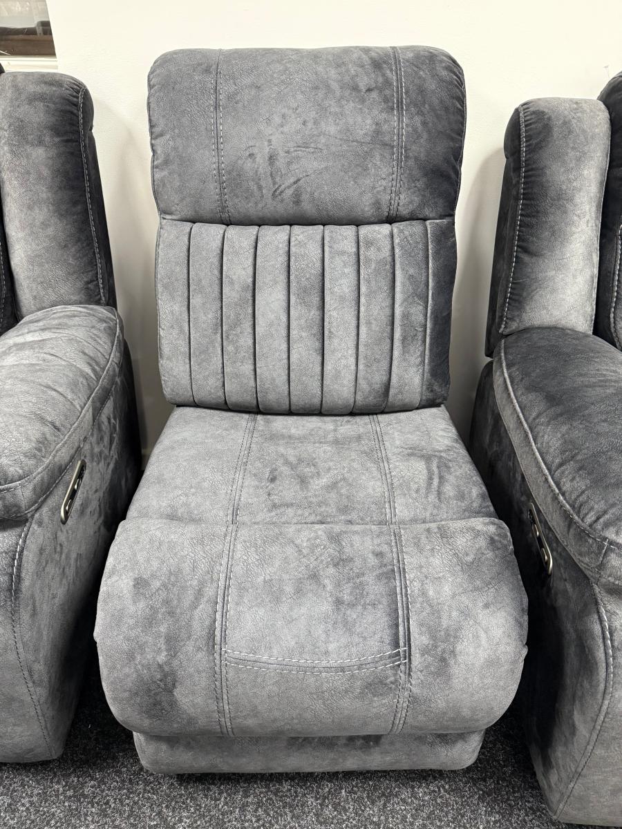 Rose Charcoal 2+1 Recliner Corner Sofa (Additional Consoles and Seats) — Sofas handmade to order by Langham Furniture, image 4 of 8