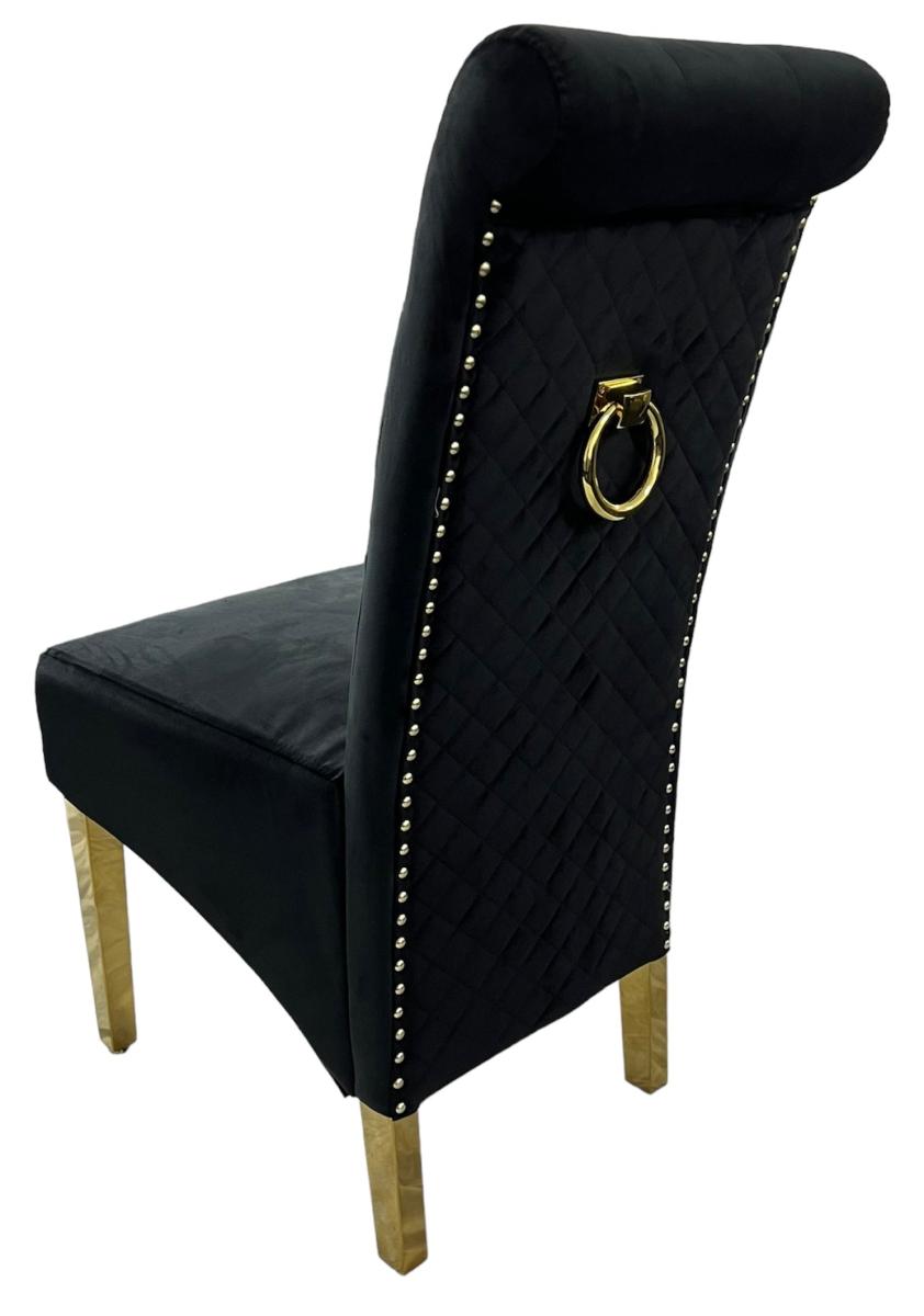 G-Lucy Chair (Ring Knocker/Gold Legs) — Dining Chairs handmade to order by Langham Furniture, image 5 of 17