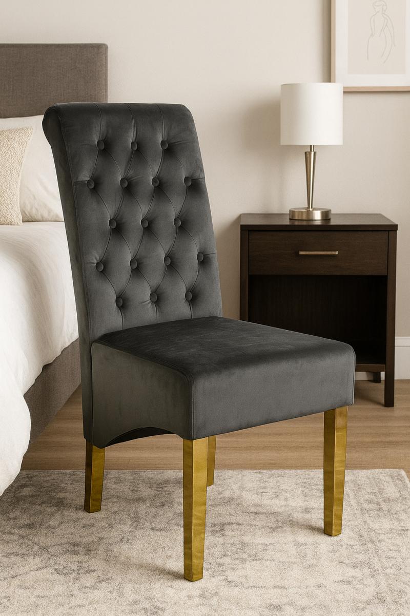 G-Lucy Chair (Ring Knocker/Gold Legs) — Dining Chairs handmade to order by Langham Furniture, image 6 of 17