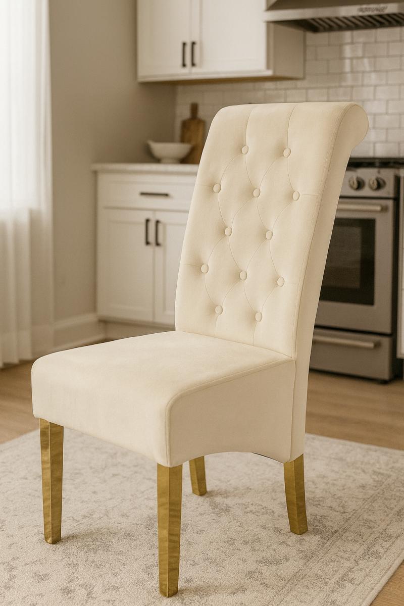 G-Lucy Chair (Ring Knocker/Gold Legs) — Dining Chairs handmade to order by Langham Furniture, image 7 of 17