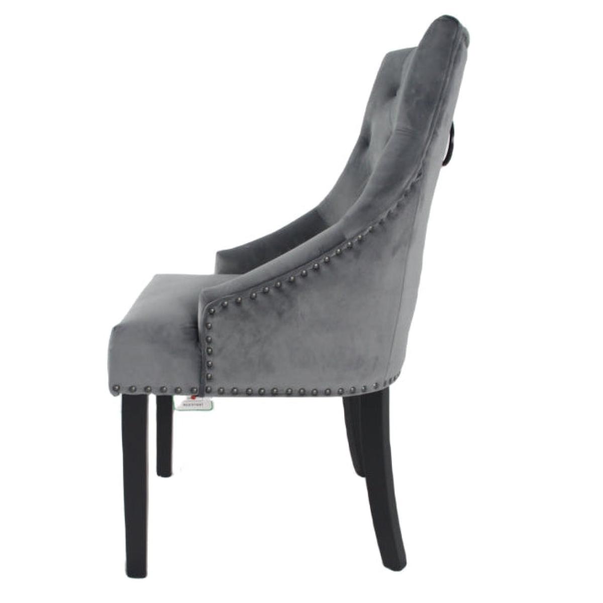 Cheshire Chair (Black Ring Knocker/Black Legs) — Dining Chairs handmade to order by Langham Furniture, image 4 of 10