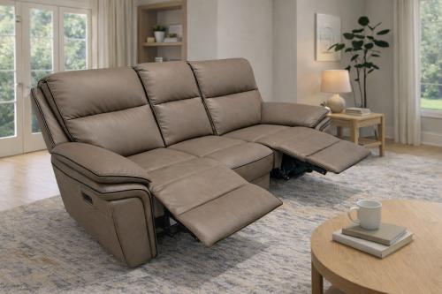 Montana Brown Recliner Sofa (3+2+1) — Sofas handmade to order by Langham Furniture