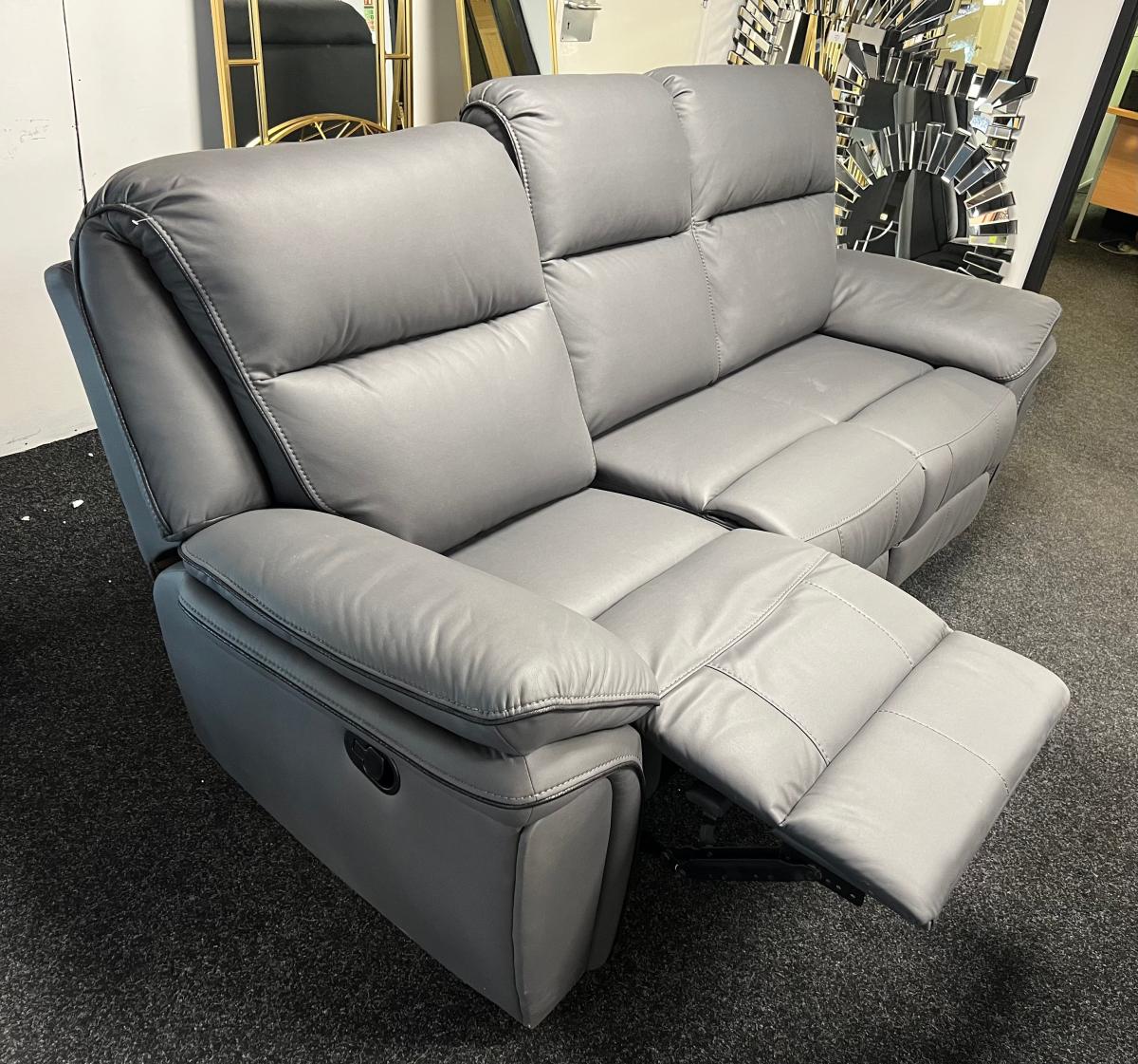 Montana Grey Recliner Sofa (3+2+1) — Sofas handmade to order by Langham Furniture, image 9 of 24